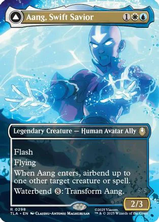 Aang, Swift Savior (0298) (Borderless)  [Avatar: The Last Airbender]