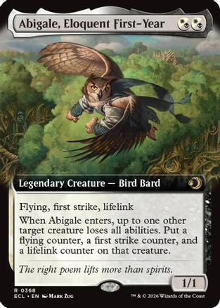 Abigale, Eloquent First-Year (Extended Art)  [Lorwyn Eclipsed] Foil