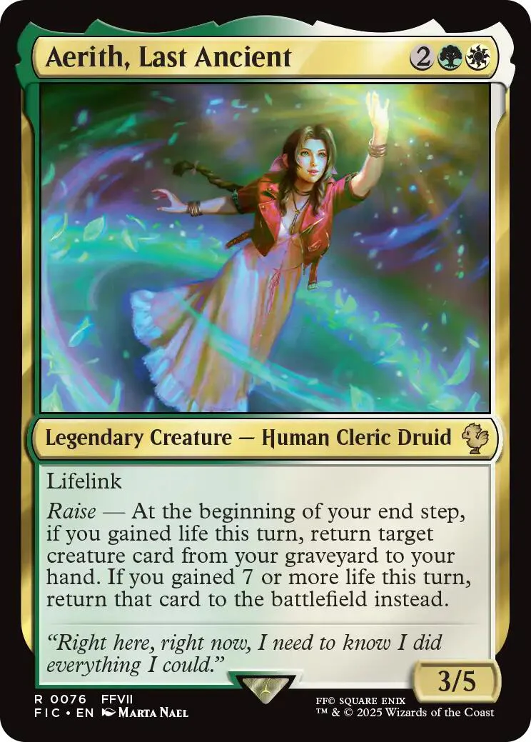 Aerith, Last Ancient (Surge Foil) [FINAL FANTASY Commander]