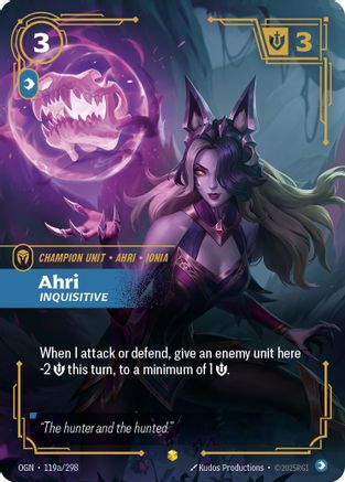 Ahri - Inquisitive (Alternate Art) (119a/298) - [Origins] Foil