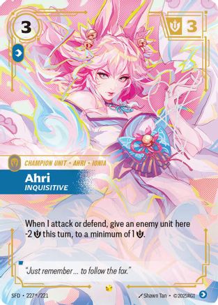 Ahri - Inquisitive (Signature) (227*/221) - [Spiritforged] Foil