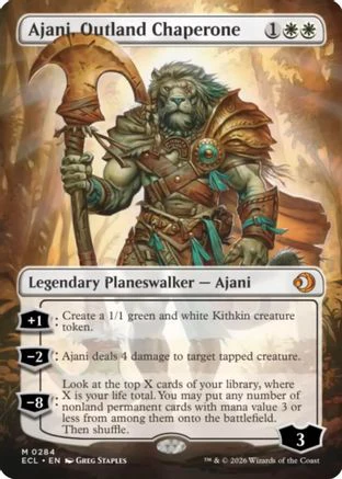 Ajani, Outland Chaperone (Borderless)  [Lorwyn Eclipsed] Foil