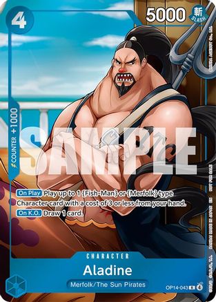 Aladine (Dash Pack) (OP14-043) - [The Azure Sea's Seven] Foil