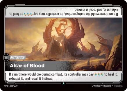 Altar of Blood (206/219) - Riftbound - [Unleashed] Foil