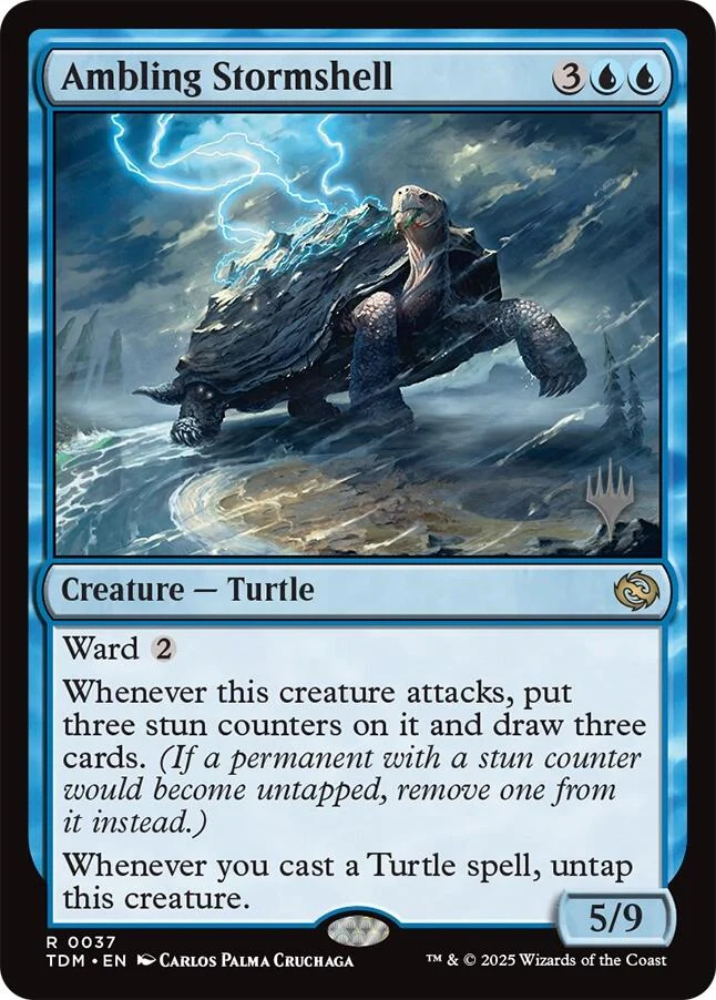 Ambling Stormshell [Tarkir: Dragonstorm Promos] Foil
