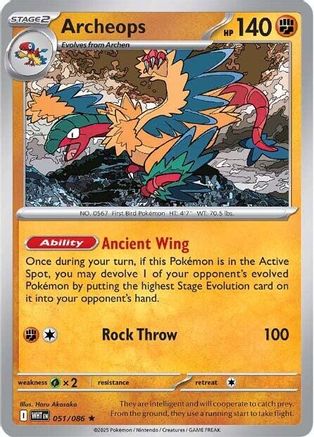 Archeops (048/086) [Scarlet & Violet: White Flare] Reverse Holofoil