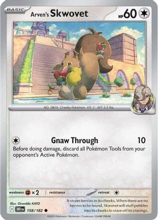 Arven's Skwovet (158/182) [Scarlet & Violet: Destined Rivals] Reverse Holofoil