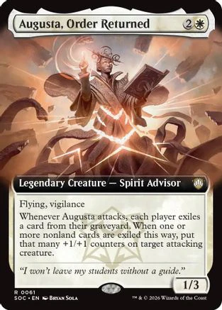 Augusta, Order Returned (Extended Art)  [Commander: Secrets of Strixhaven]
