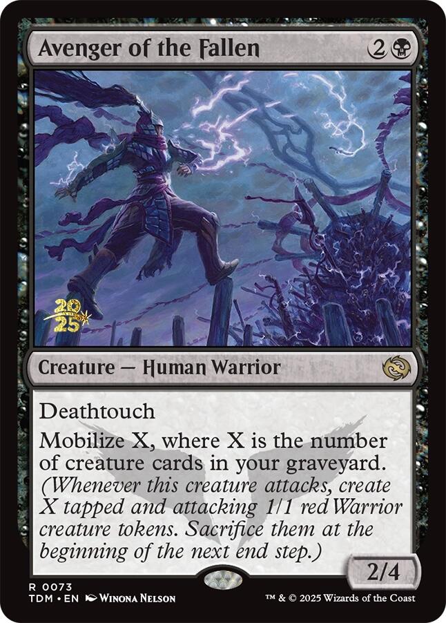 Avenger of the Fallen [Tarkir: Dragonstorm Prerelease Promos] Foil