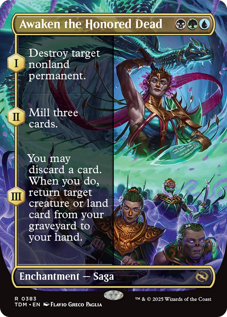 Awaken the Honored Dead (Borderless) [Tarkir: Dragonstorm] Foil