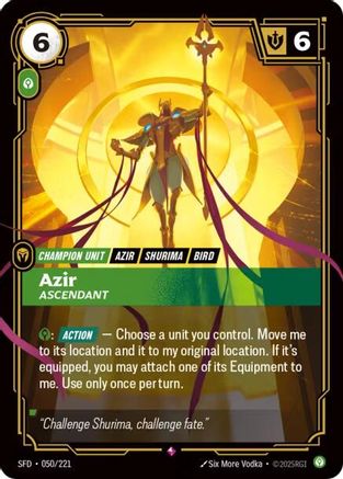 Azir - Ascendant (050/221) - Riftbound - [Spiritforged] Foil