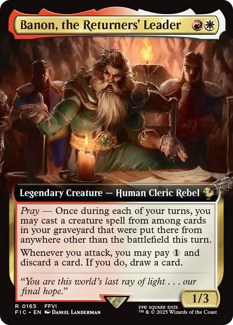 Banon, the Returners' Leader (Extended Art) [FINAL FANTASY Commander] Foil