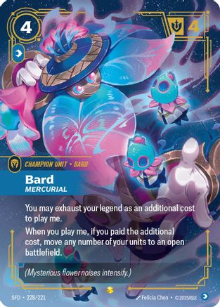 Bard - Mercurial (Overnumbered) (228/221) - Riftbound - [Spiritforged] Foil