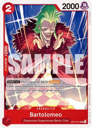 Bartolomeo (OP14-011) - [The Azure Sea's Seven]