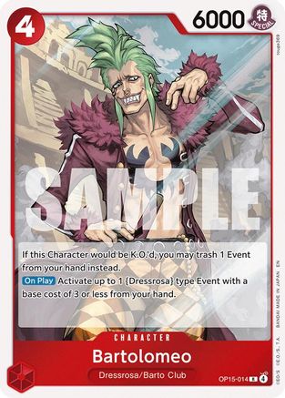 Bartolomeo (OP15-014) - [Adventure on Kami's Island] Foil