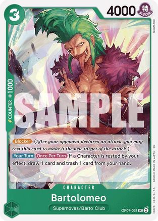 Bartolomeo (Reprint) (OP07-031) - [Starter Deck 24: GREEN Jewelry Bonney]