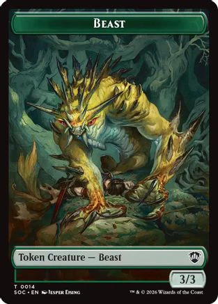 Beast // Primo, The Indivisible Double-Sided Token  [Commander: Secrets of Strixhaven] Foil