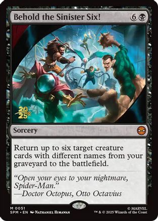 Behold the Sinister Six!  [Prerelease Cards] Foil