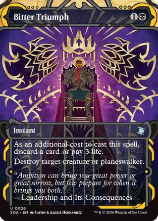 Bitter Triumph  [Secrets of Strixhaven: Mystical Archive] Foil