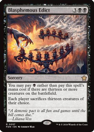 Blasphemous Edict  [Promo Pack: Edge of Eternities] Foil