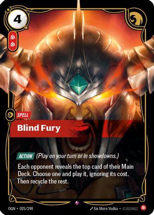 Blind Fury (025/298) - [Origins] Foil