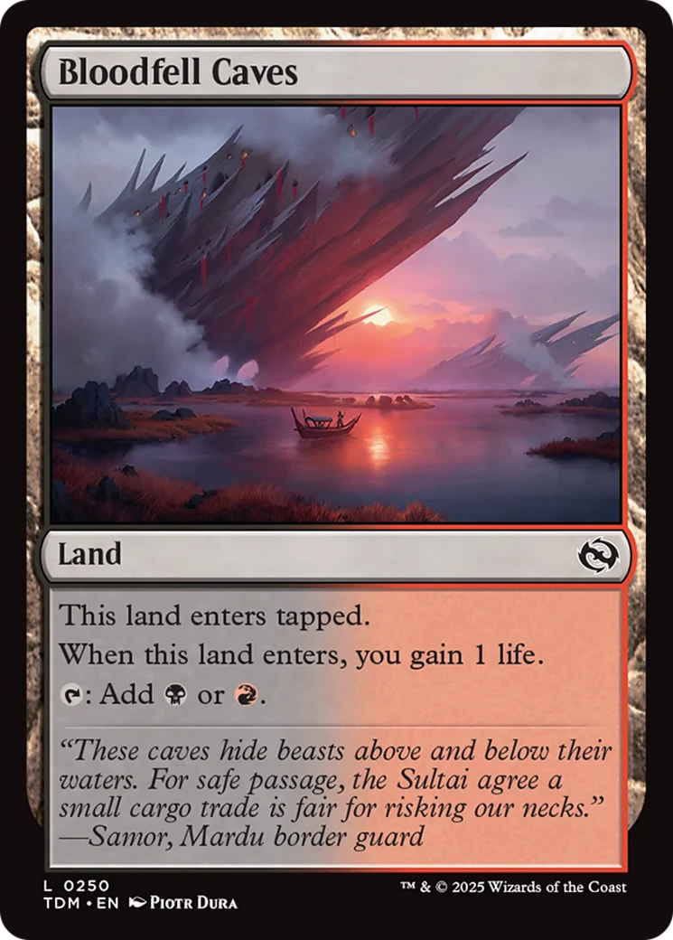 Bloodfell Caves [Tarkir: Dragonstorm] Foil