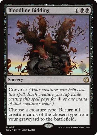 Bloodline Bidding  [Promo Pack: Lorwyn Eclipsed] Foil