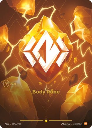 Body Rune (Alternate Art) (126a/298) - Riftbound - [Origins] Foil
