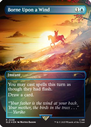 Borne Upon a Wind (Rainbow Foil)  [Secret Lair Drop Series] Foil