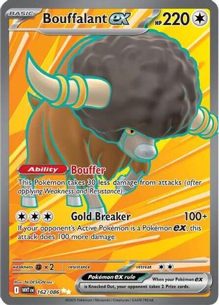 Bouffalant ex 164/086  - Holofoil SV White Flare - Ultra Rare
