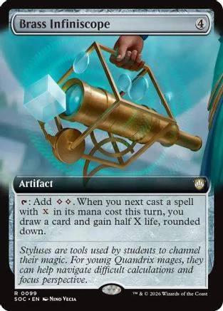 Brass Infiniscope (Extended Art)  [Commander: Secrets of Strixhaven]