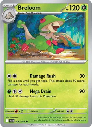 Breloom (006/182) [Scarlet & Violet: Destined Rivals] Reverse Holofoil