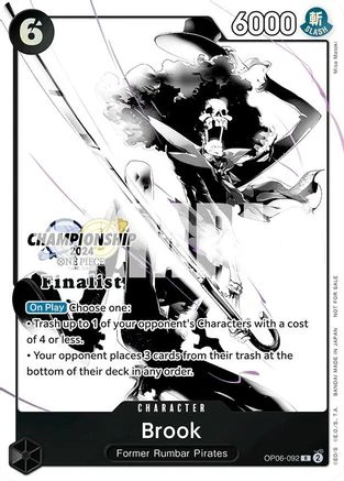 Brook (Championship 2024 Finalist Card Set Vol. 2) (OP06-092) - [One Piece Promotion Cards] Foil