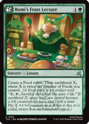 Bumi's Feast Lecture  [Avatar: The Last Airbender: Eternal-Legal]