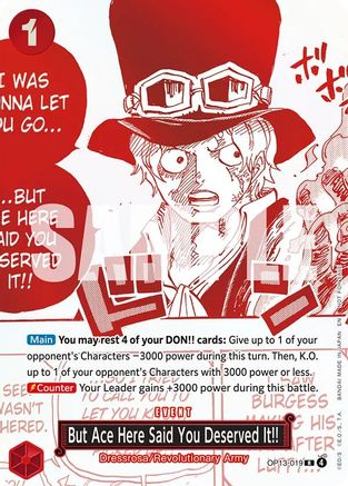 But Ace Here Said You Deserved It!! (3rd Anniversary Treasure Campaign Pack) (OP13-019) - [One Piece Promotion Cards] Foil