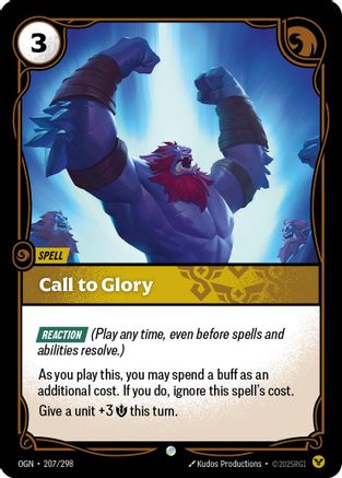 Call to Glory (207/298) - Riftbound - [Origins] Foil