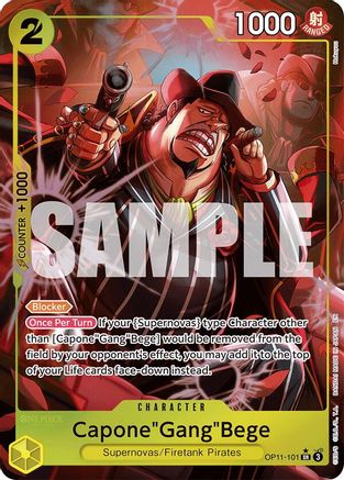 Capone"Gang"Bege (101) (Alternate Art) (OP11-101) - [A Fist of Divine Speed] Foil