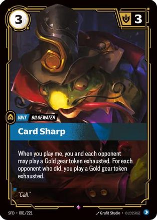 Card Sharp (081/221) - Riftbound - [Spiritforged] Foil