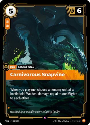 Carnivorous Snapvine (149/298) - Riftbound - [Origins] Foil