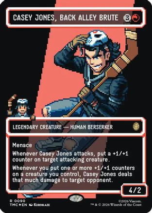 Casey Jones, Back Alley Brute (Borderless) (Surge Foil)  [Commander: Teenage Mutant Ninja Turtles] Foil