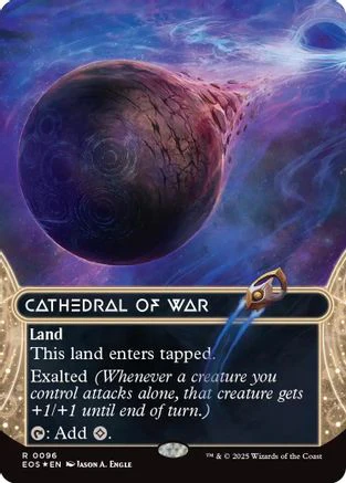 Cathedral of War (0096) (Borderless) (Galaxy Foil)  [Edge of Eternities: Stellar Sights] Foil