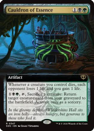 Cauldron of Essence (Extended Art)  [Secrets of Strixhaven] Foil