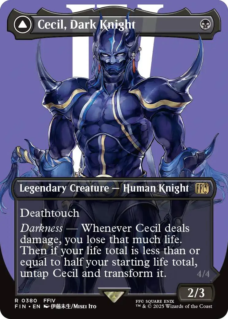 Cecil, Dark Knight // Cecil, Redeemed Paladin (Borderless) [FINAL FANTASY] Foil