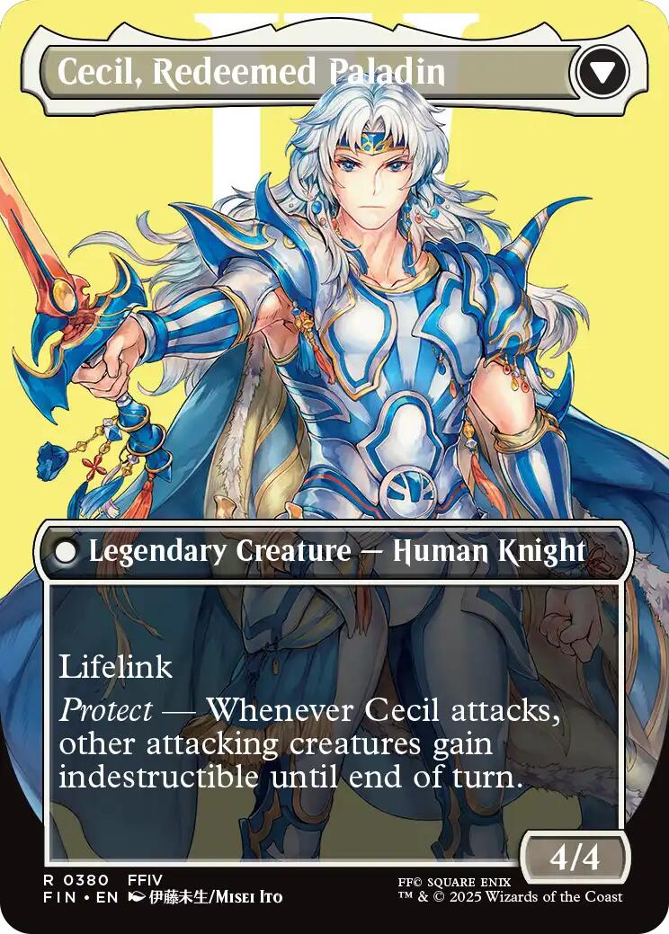 Cecil, Dark Knight // Cecil, Redeemed Paladin (Borderless) [FINAL FANTASY] Foil - Image 2