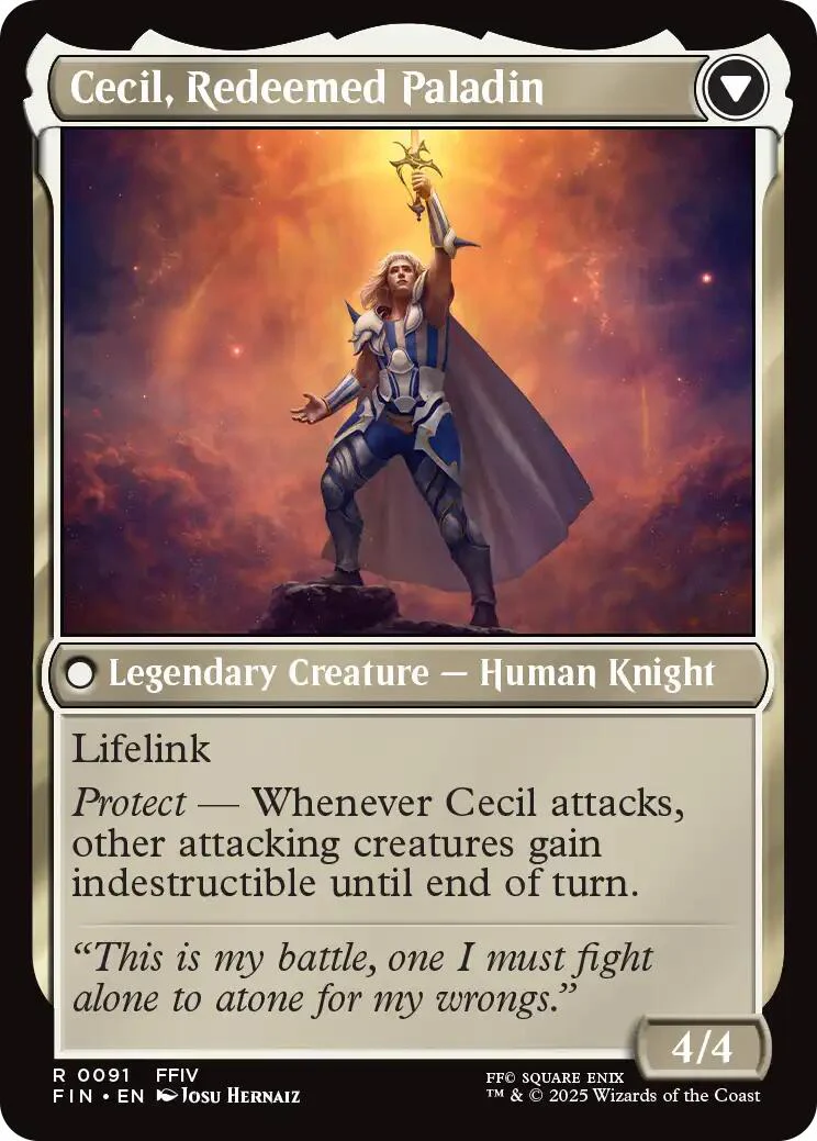 Cecil, Dark Knight // Cecil, Redeemed Paladin [FINAL FANTASY] Foil - Image 2