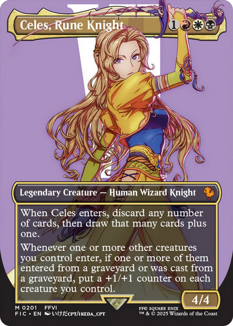 Celes, Rune Knight (Borderless) [FINAL FANTASY Commander] Foil