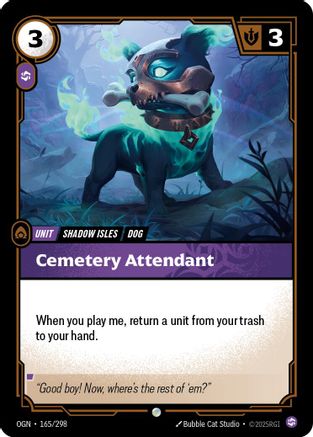 Cemetery Attendant (165/298) - Riftbound - [Origins] Foil
