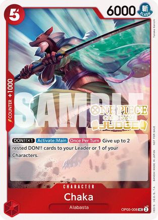 Chaka (Judge Pack Vol. 5) (OP05-008) - [One Piece Promotion Cards] Foil