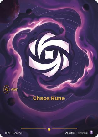 Chaos Rune (Alternate Art) (166a/298) - Riftbound - [Origins] Foil