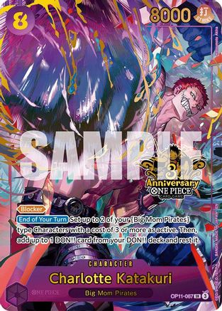Charlotte Katakuri (Japanese Version 3rd Anniversary Set) (OP11-067) - [One Piece Promotion Cards] Foil